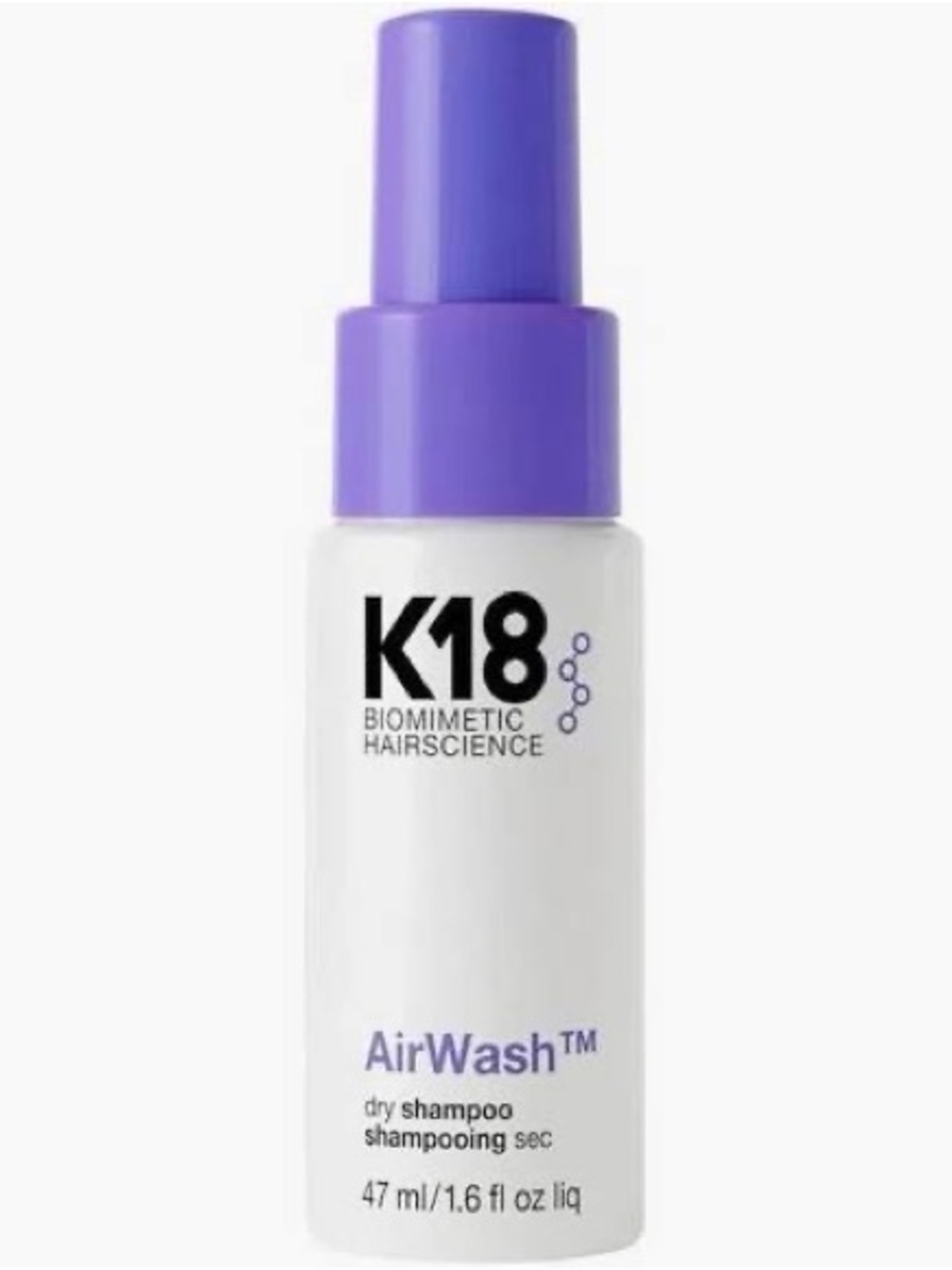 K18 AirWash™ Dry Shampoo Spray — White & Purple. Case of 80!